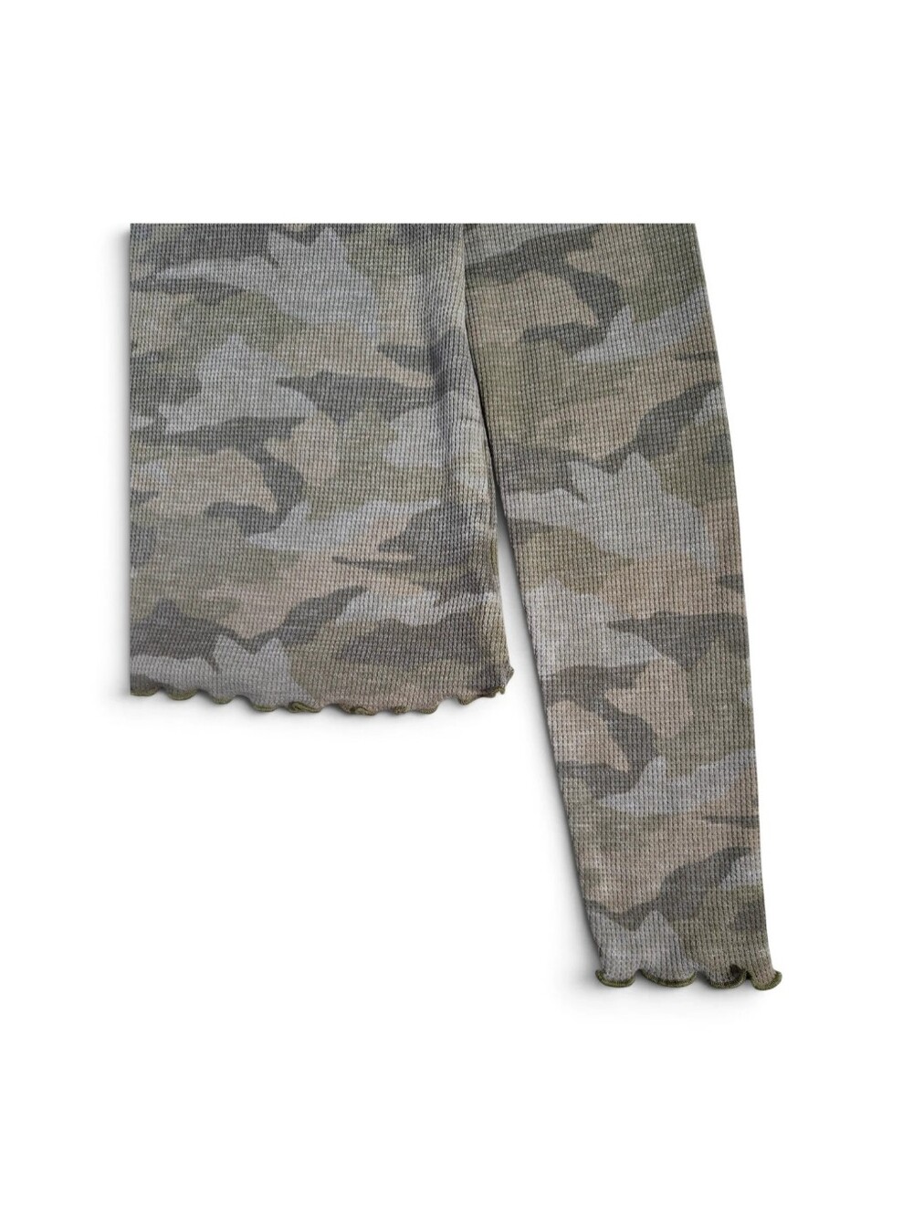 American Eagle Outfitters Ribbed Camouflage Long Sleeve Top Womens Small - Green - Picture 3 of 10